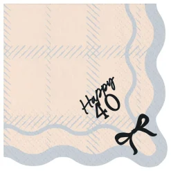Servietter Happy 40 Rosett