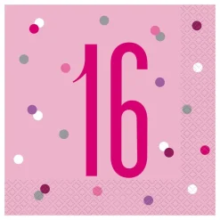 Servietter 16 rosa
