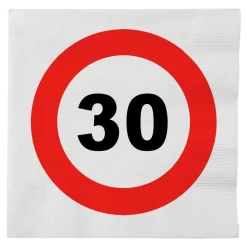 Servietter Trafikkskilt 30
