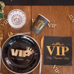 Servietter VIP Svart/Gull