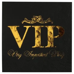 Servietter VIP Svart/Gull