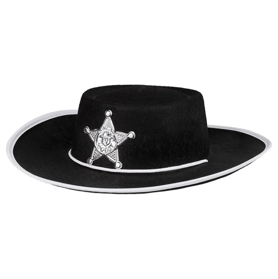 Sheriffhatt Svart for Barn