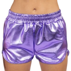 Shorts Metallic Lilla