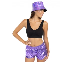 Shorts Metallic Lilla