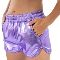 Shorts Metallic Lilla