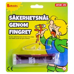 Sikkerhetsnål Gjennom Fingeren Skøyerartikkel