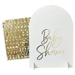 Skilt Baby Shower med Bokstaver