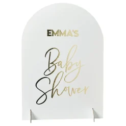 Skilt Baby Shower med Bokstaver