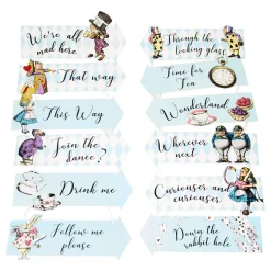 Skilt med Tekst Alice Wonderland