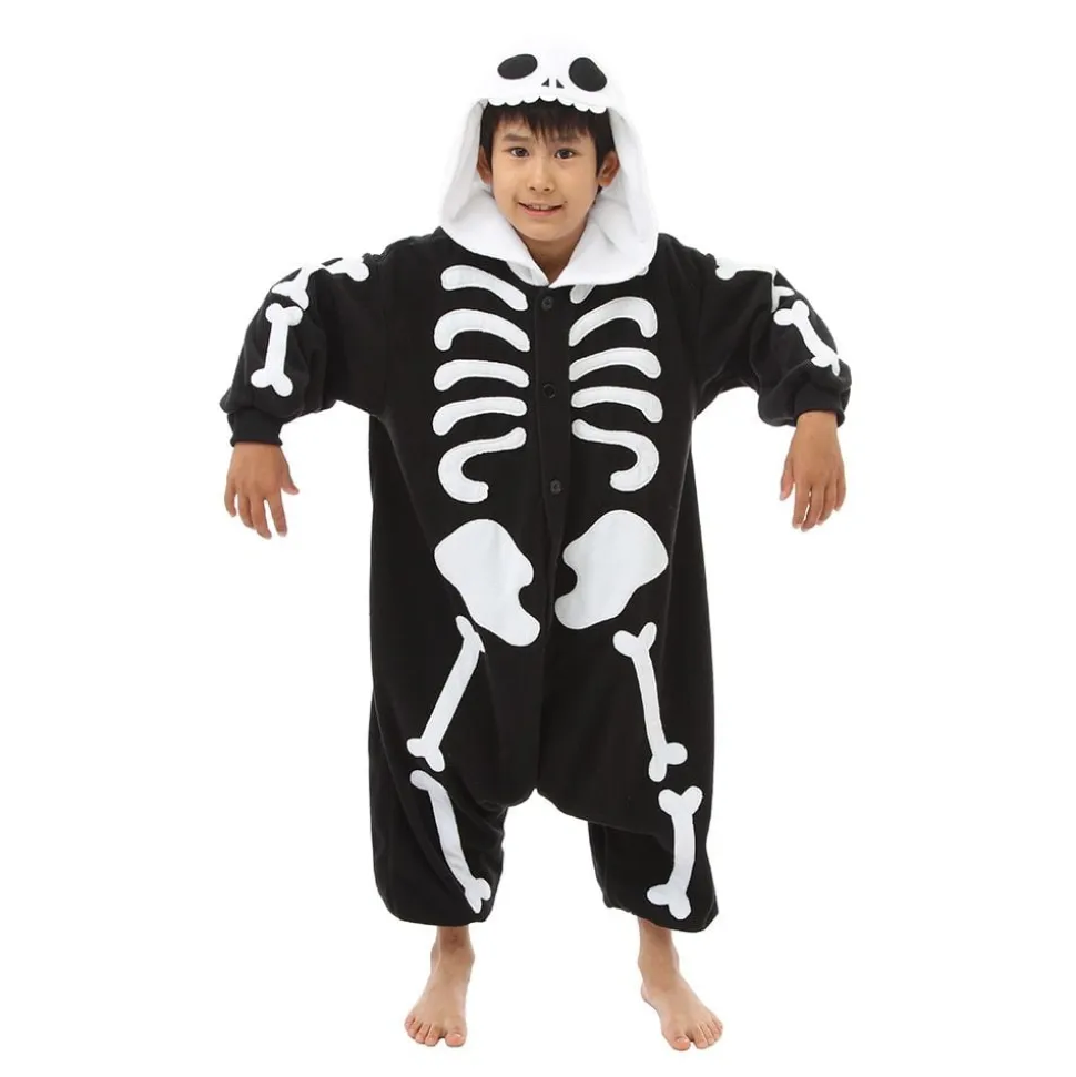 Skjelett Barn Kigurumi