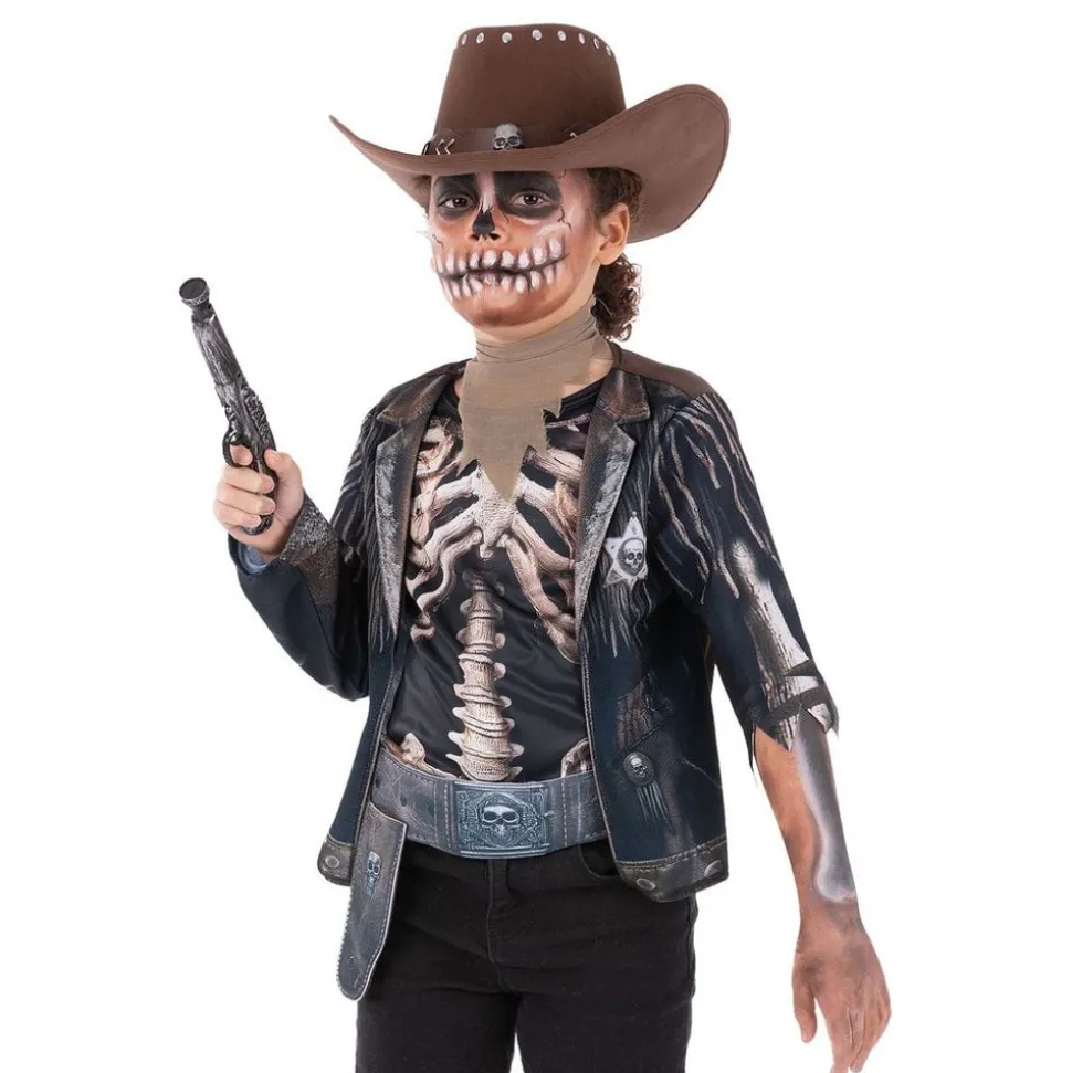 Skjelett Cowboy Barn Kostyme