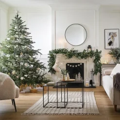 Sølvfarget Julekrans Spisebrikke