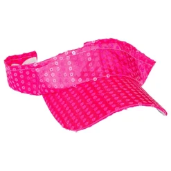 Solskjerm med paljetter neonrosa