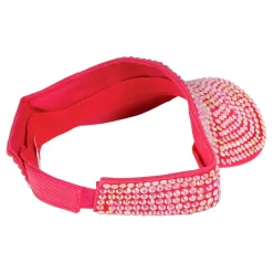 Solskjerm med strass rød