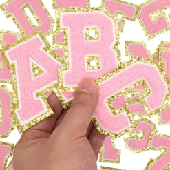 Stoffmerke Bokstaver Rosa