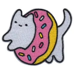 Stoffmerke Katt i Donut