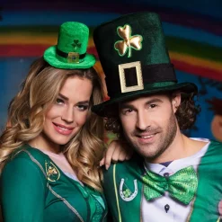 St. Patrick's Day Hårbøyle med Hatt