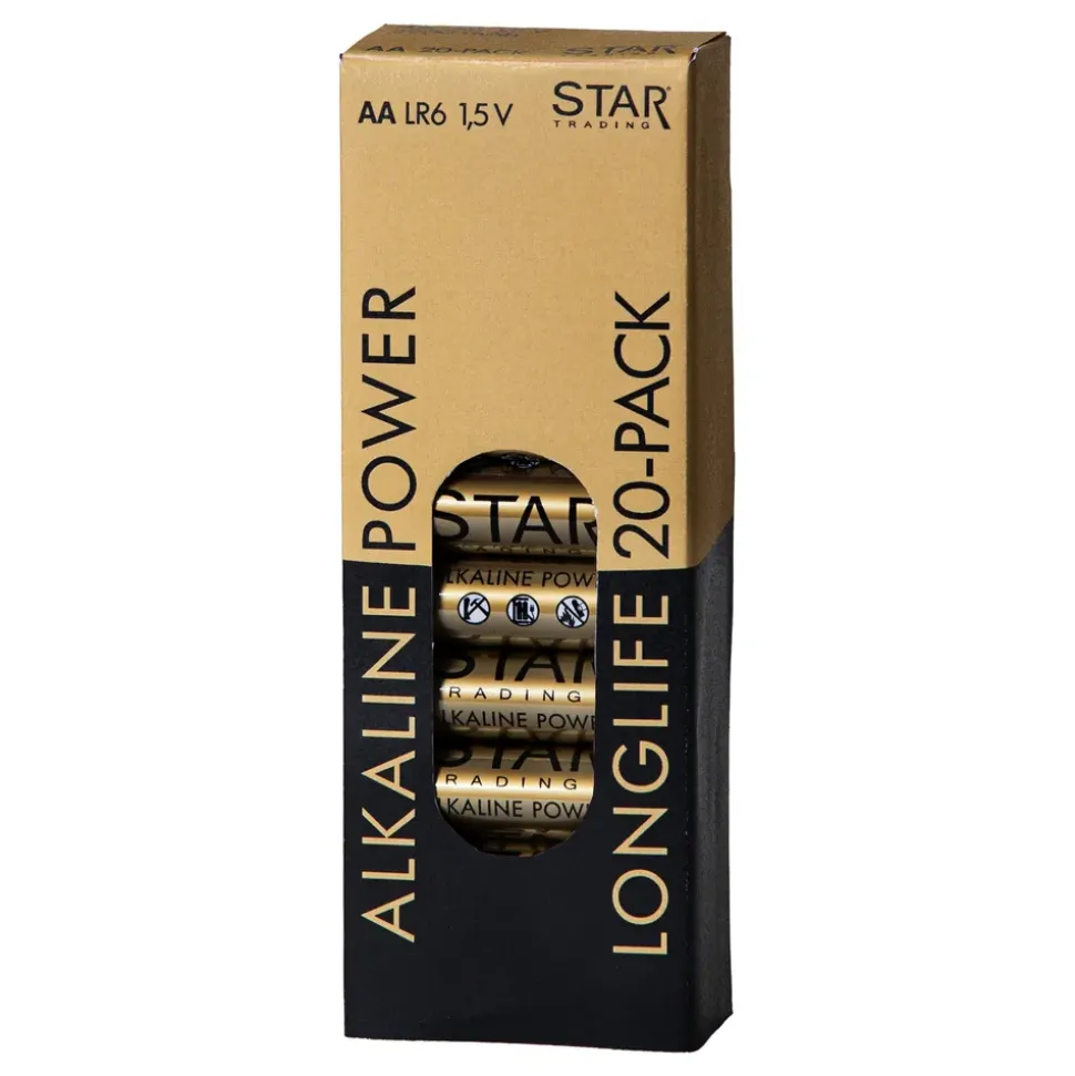 ST Power Alkaline AA-Batterier