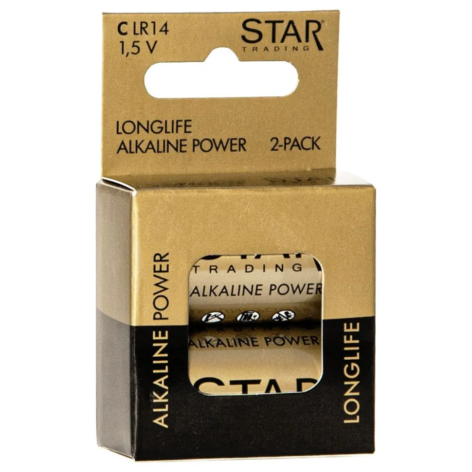 ST Power Alkaline C-batterier