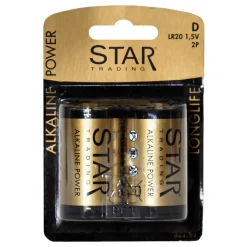 ST Power Alkaline D-batterier