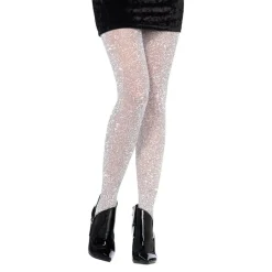 Strømpebukser Glitter Sølv Deluxe