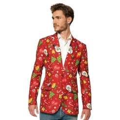 Suitmeister Christmas Red Icons Light Up Dressjakke Mann