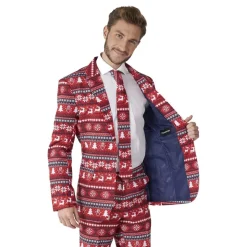 Suitmeister Nordic Pixel Rød Dress