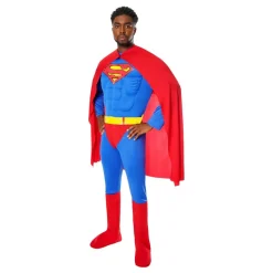 Superman Deluxe med muskler kostyme