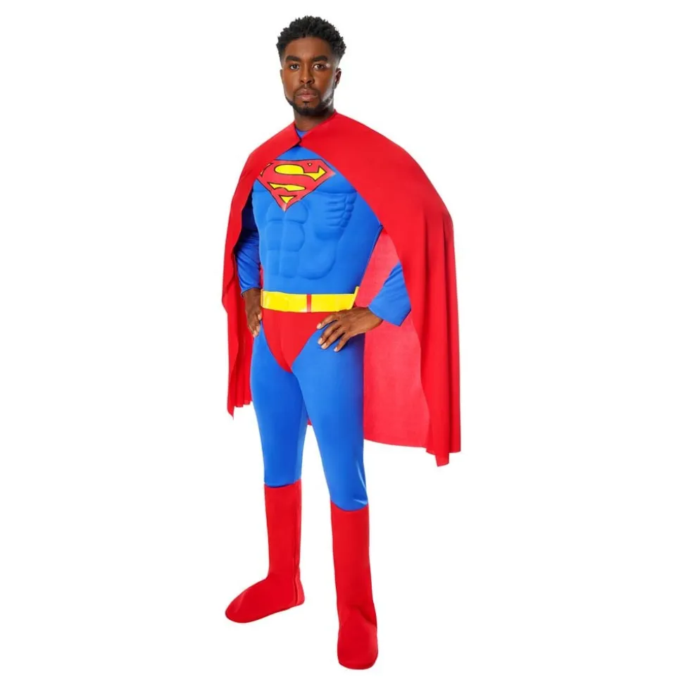 Superman Deluxe med muskler kostyme