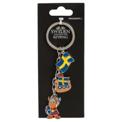 Suvenir Nøkkelring Sweden Viking/Flagg