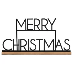 Svart Metallskilt Merry Christmas