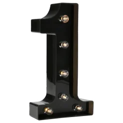 Svart Tall med LED-lys