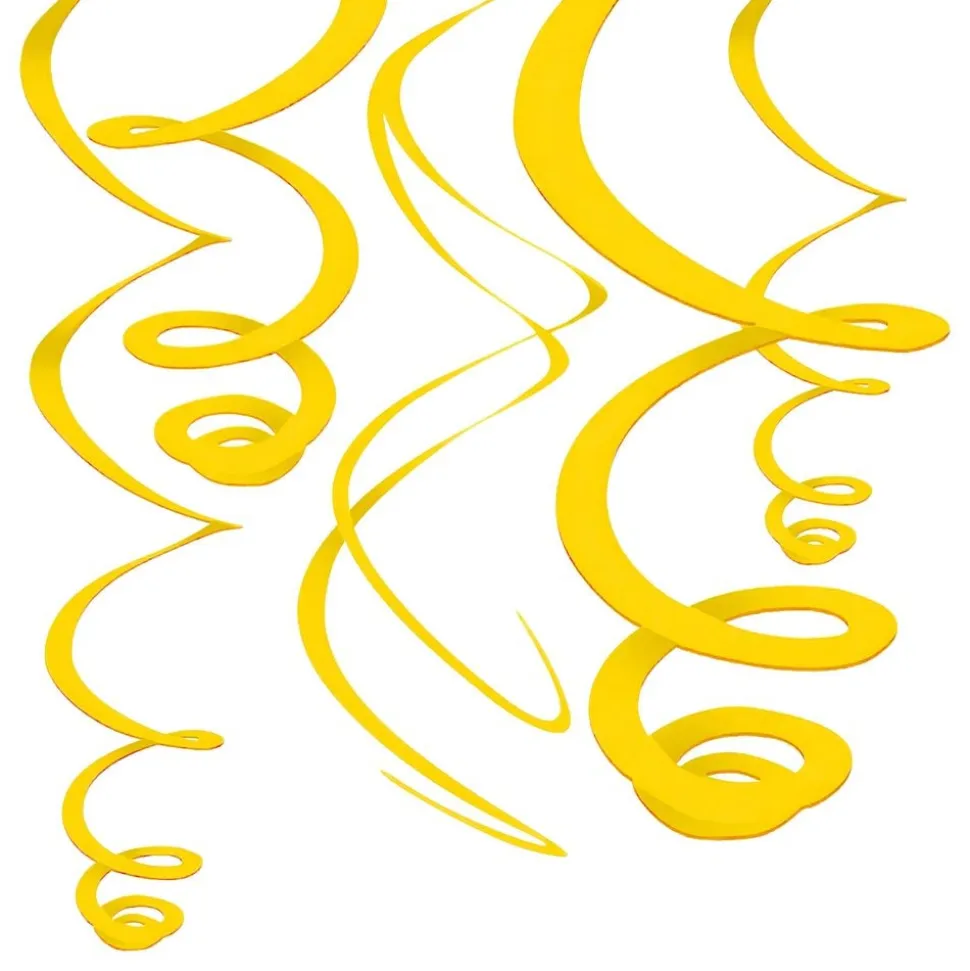 Swirls Gul Hengende Dekorasjon