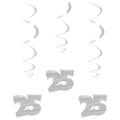 Swirls 25 Sølv Hengende Dekorasjon
