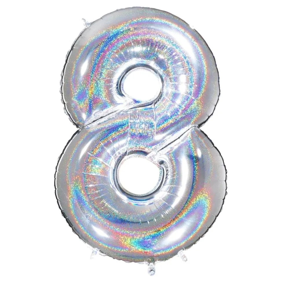Tallballong Glitter Sølv
