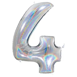 Tallballong Glitter Sølv