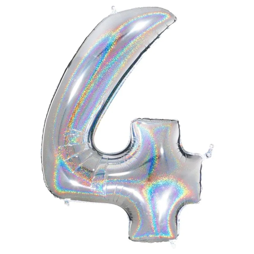Tallballong Glitter Sølv