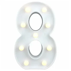 Tall Hvit med LED-belysning