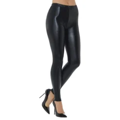 80-talls Metallic Disco Leggings Svarte