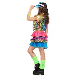80-talls Neon Leopard Dame Kostyme