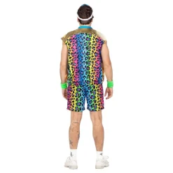 80-talls Neon Leopard Herre Kostyme