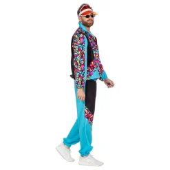 80-talls Neon Skidress Herre Kostyme