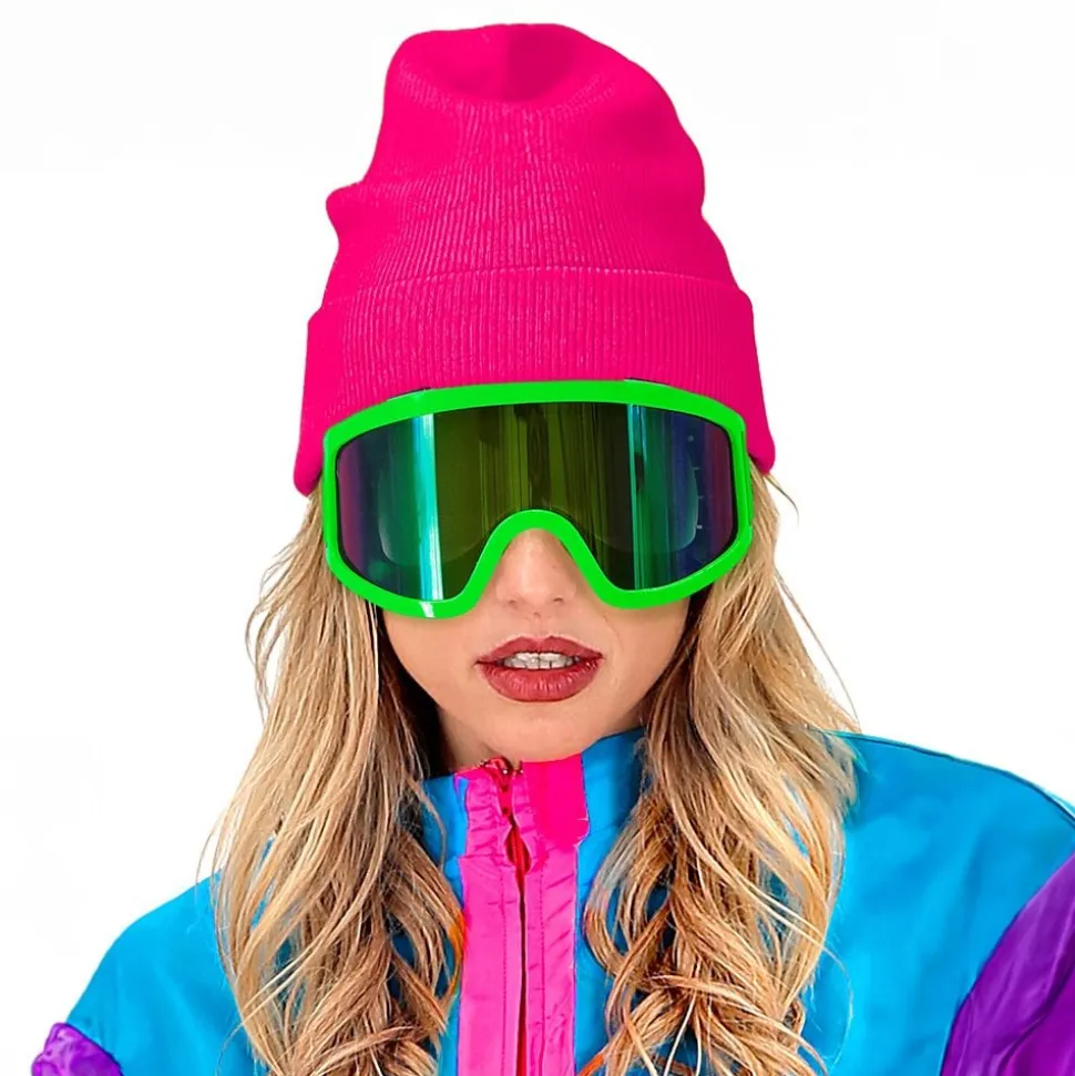 80-talls Skibriller Neongrønn