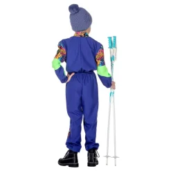 80-talls Skidress Blå/Grønn Barn Kostyme