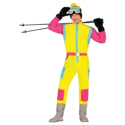 80-talls Skidress Rosa/Gul Herre Kostyme