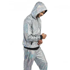 Tracksuit Geometrisk Iridescent Sølv