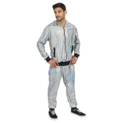 Tracksuit Geometrisk Iridescent Sølv
