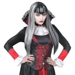 Vampyr Parykk Svart/Hvit