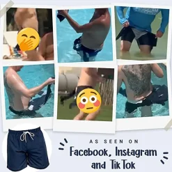 Vannløselige Badeshorts Blå