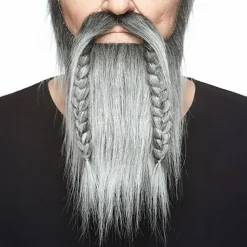 Viking Bart med Skjegg Svart/Hvit
